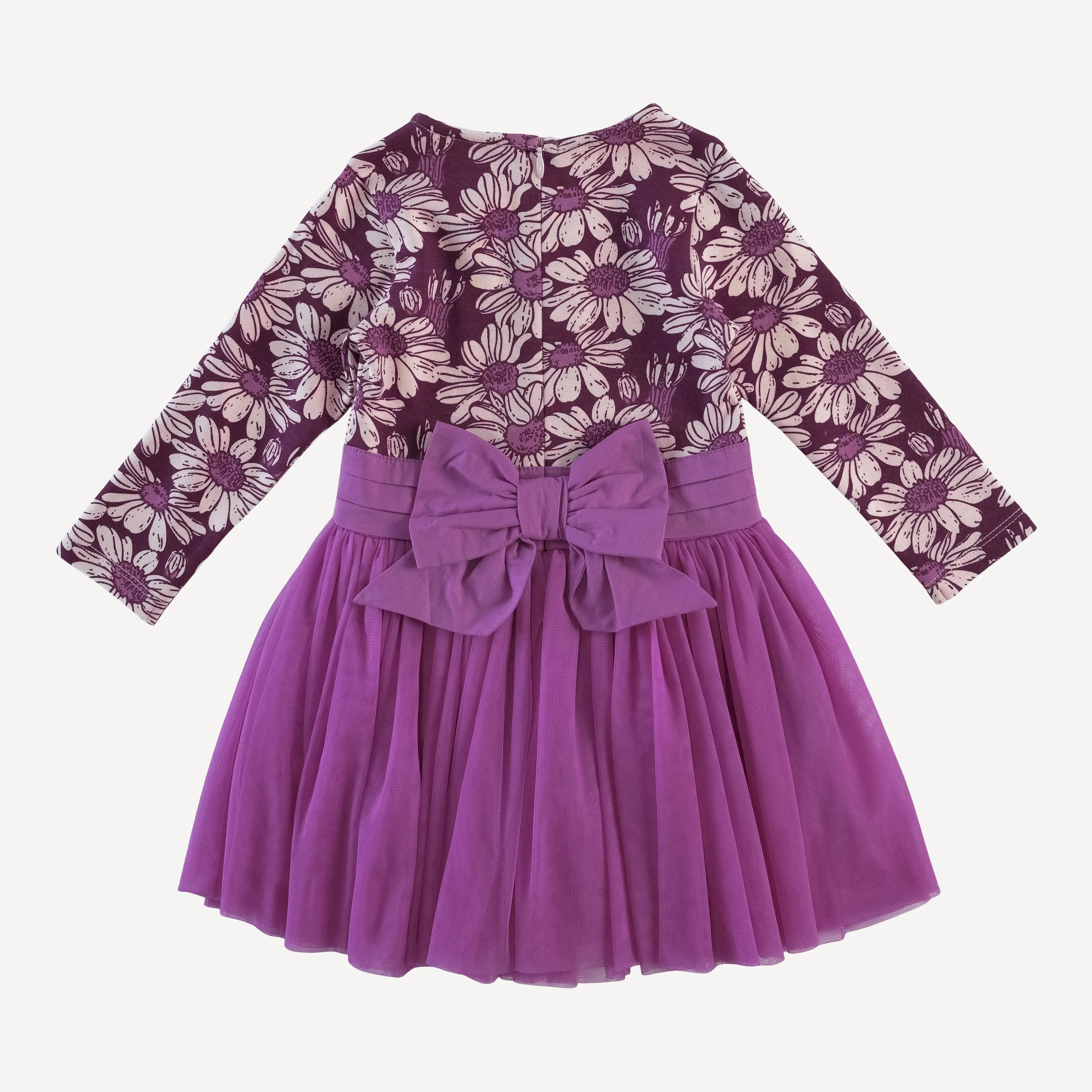 long sleeve classic tulle ballet dress | daisy | organic cotton interlock