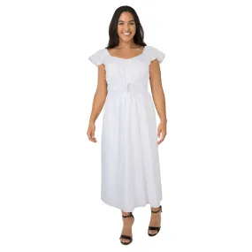 mySTYLE Women's Plus Mykonos Puckered Maxi Dress