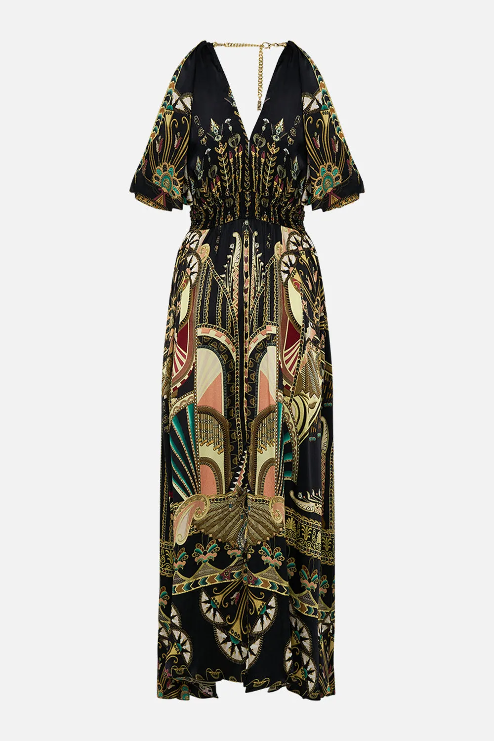 NECK PIECE SHIRRED WAIST LONG DRESS THEY CALLED HER NEFERTARI
