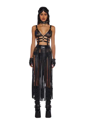 Night Shadows Harness Dress - Black