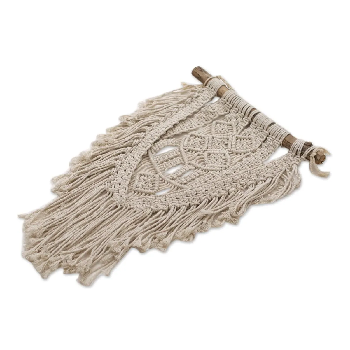 Novica Dawn In Tegalalang Cotton Macrame Wall Hanging