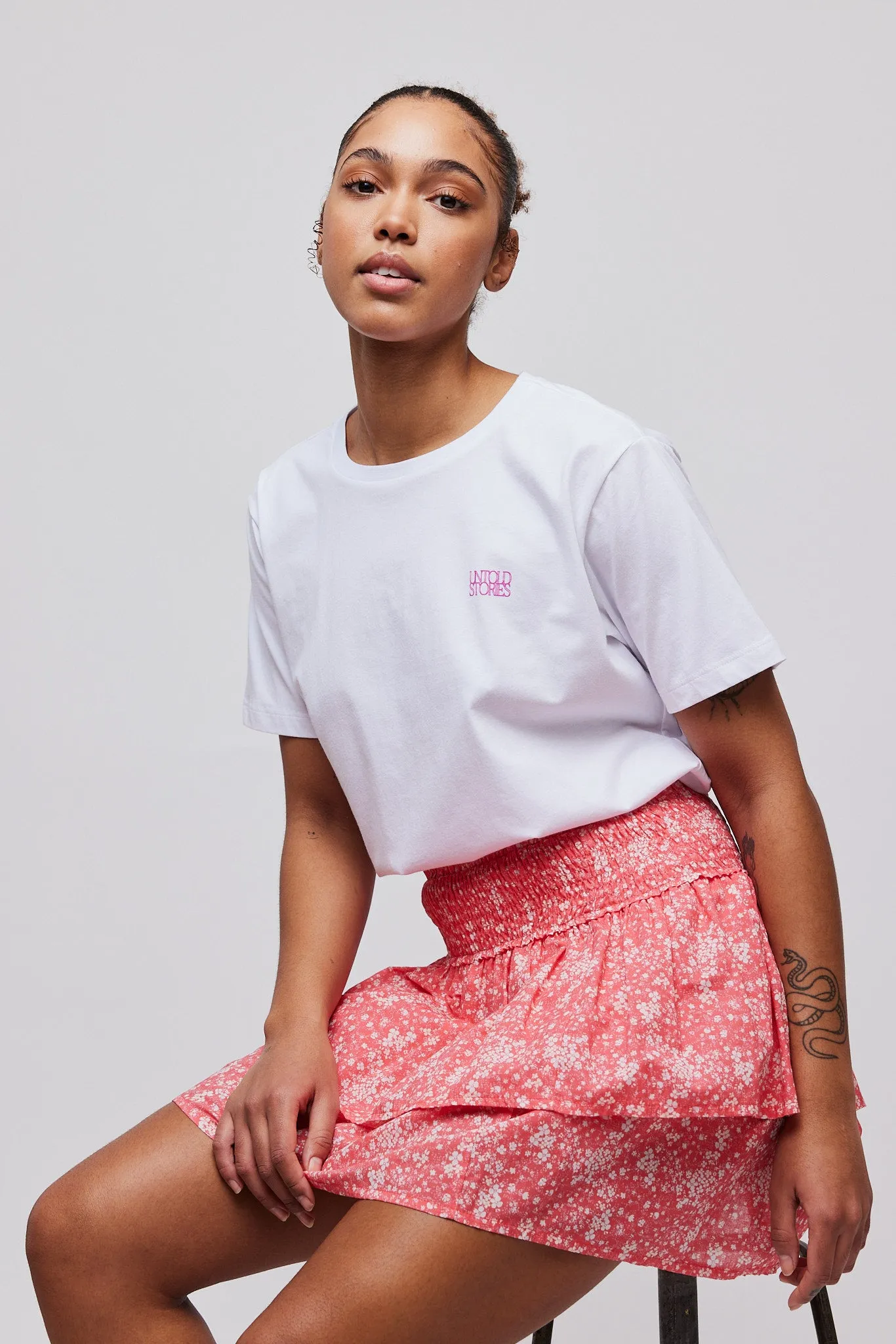 Olivia Skirt - Teaberry Flower