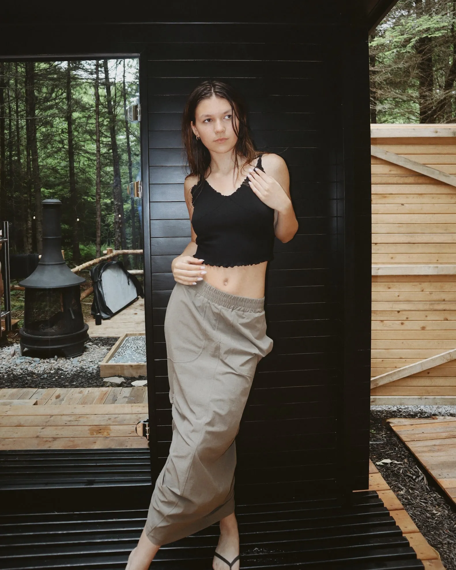 ON THE RISE CARGO SKIRT (OLIVE)