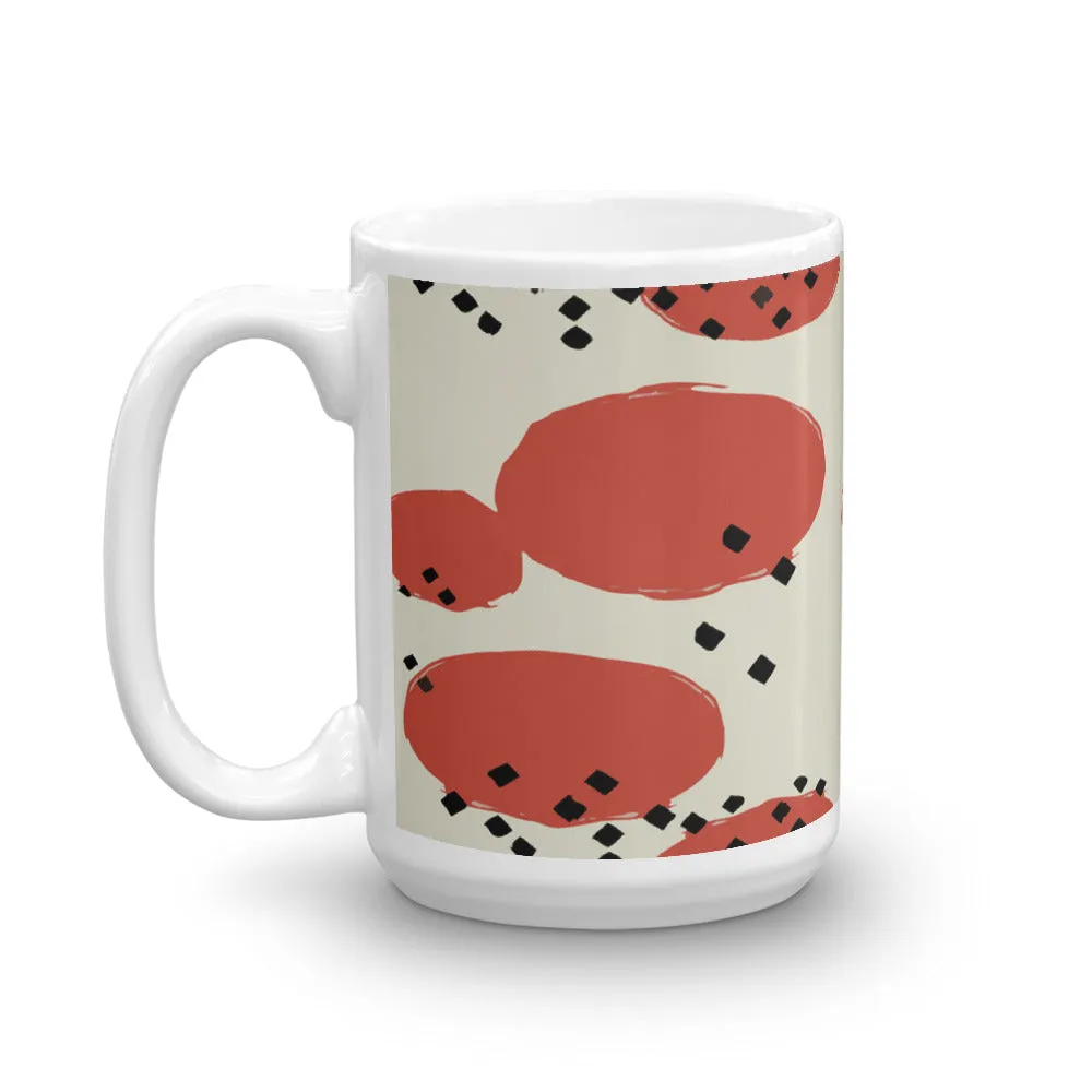 Orange Retro Geometric Coffee Mug
