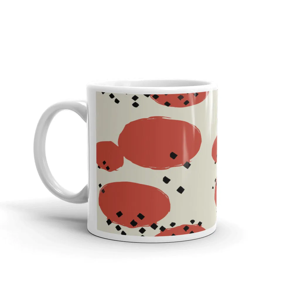 Orange Retro Geometric Coffee Mug