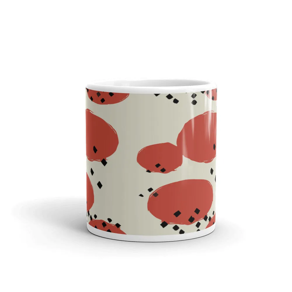 Orange Retro Geometric Coffee Mug