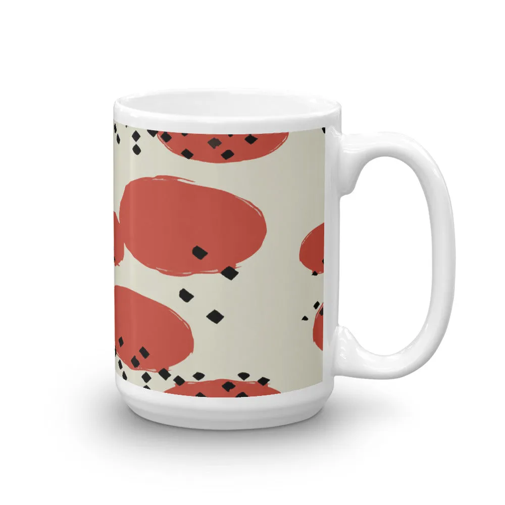 Orange Retro Geometric Coffee Mug