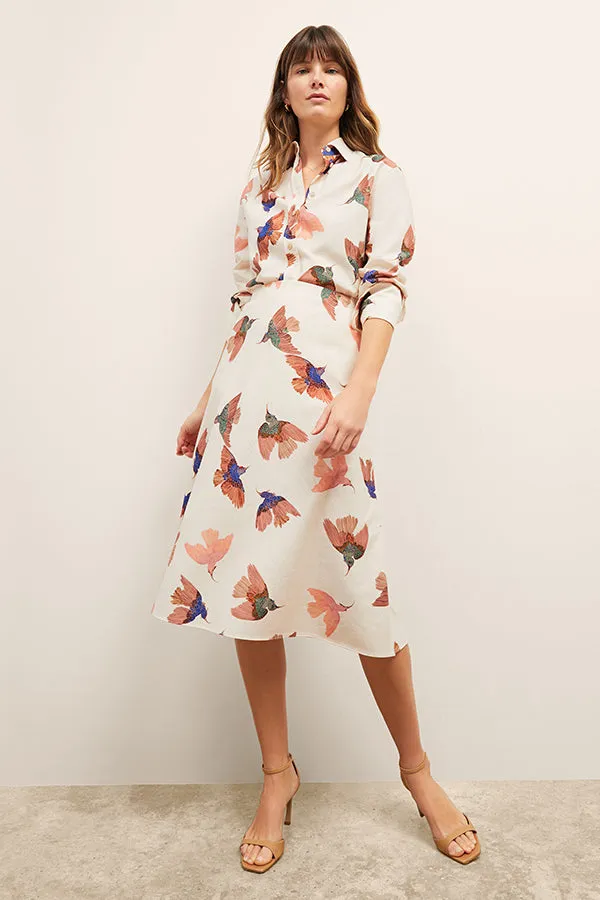 Orchard Skirt - Airy Cotton :: Hummingbird Print