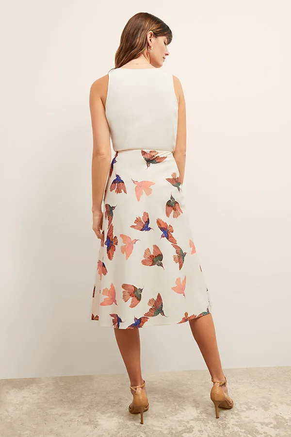 Orchard Skirt - Airy Cotton :: Hummingbird Print