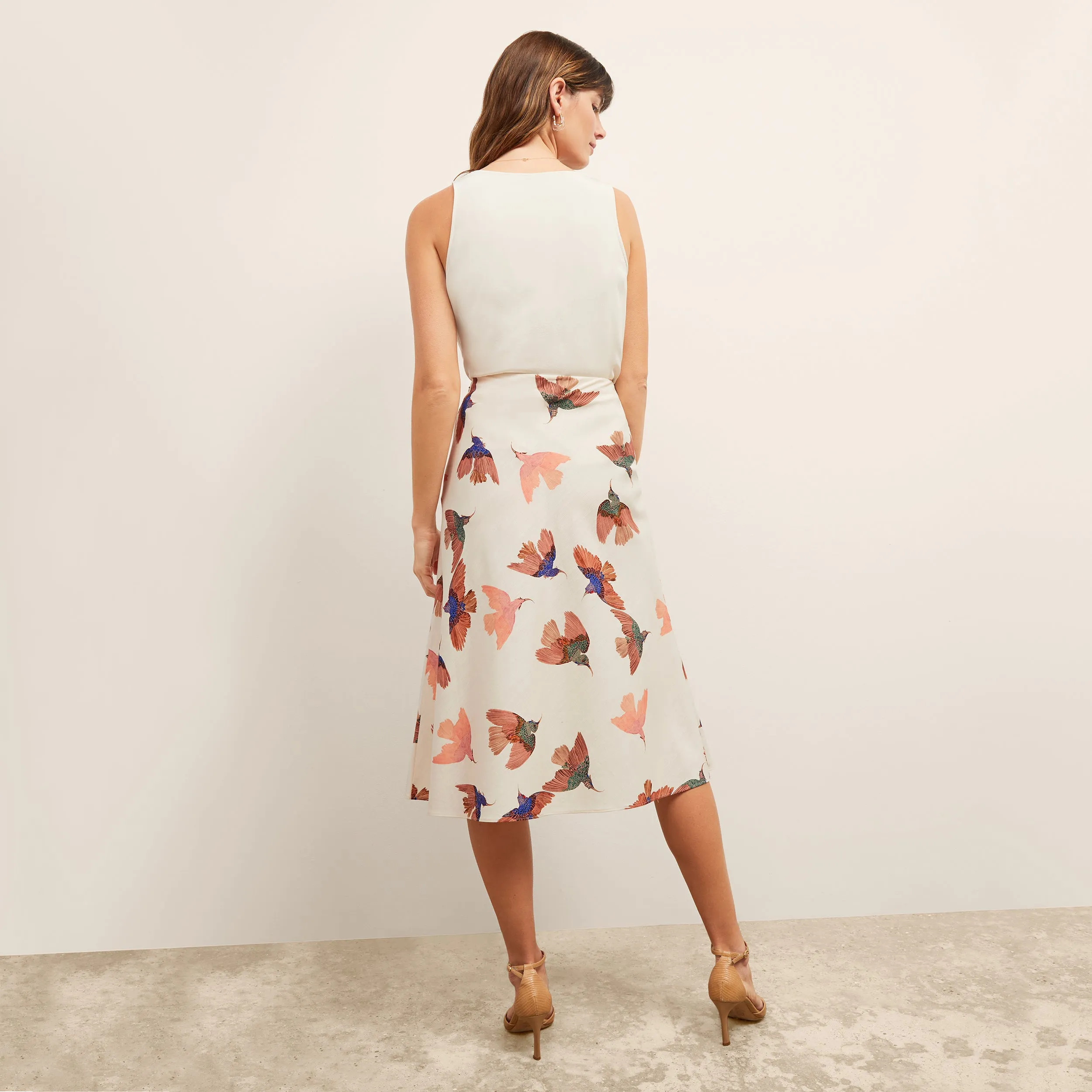 Orchard Skirt - Airy Cotton :: Hummingbird Print