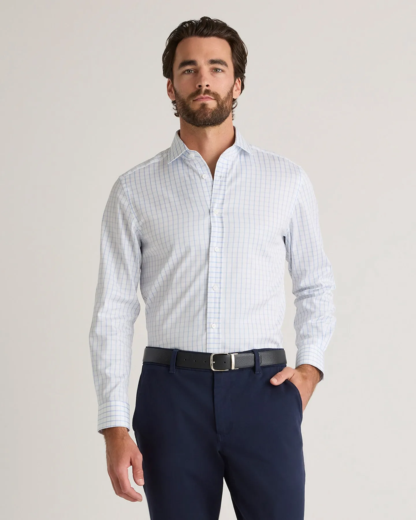 Organic Cotton Stretch Twill Dress Shirt