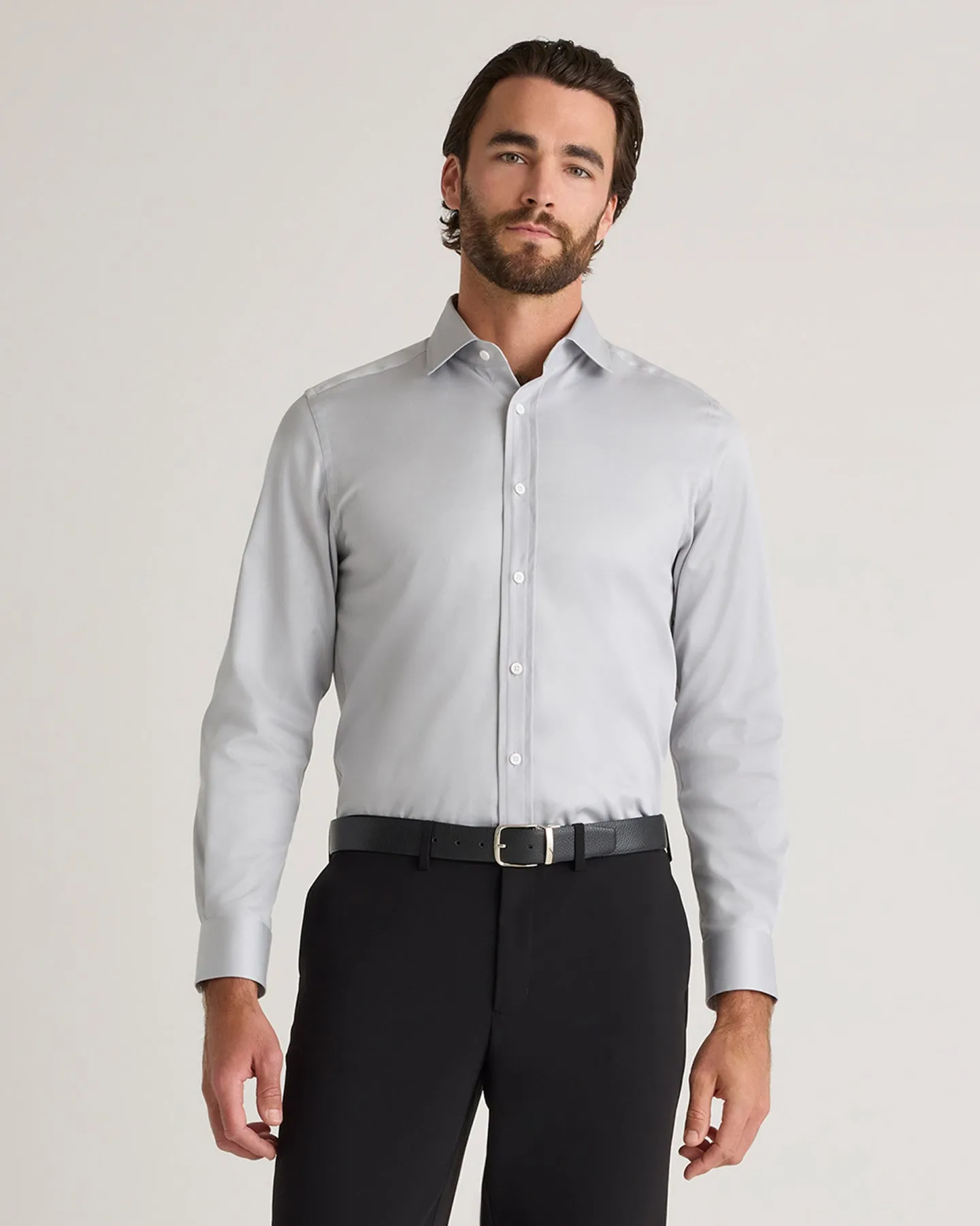 Organic Cotton Stretch Twill Dress Shirt