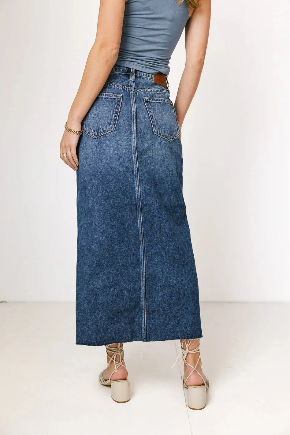 Paydrie Denim Maxi Skirt - FINAL SALE