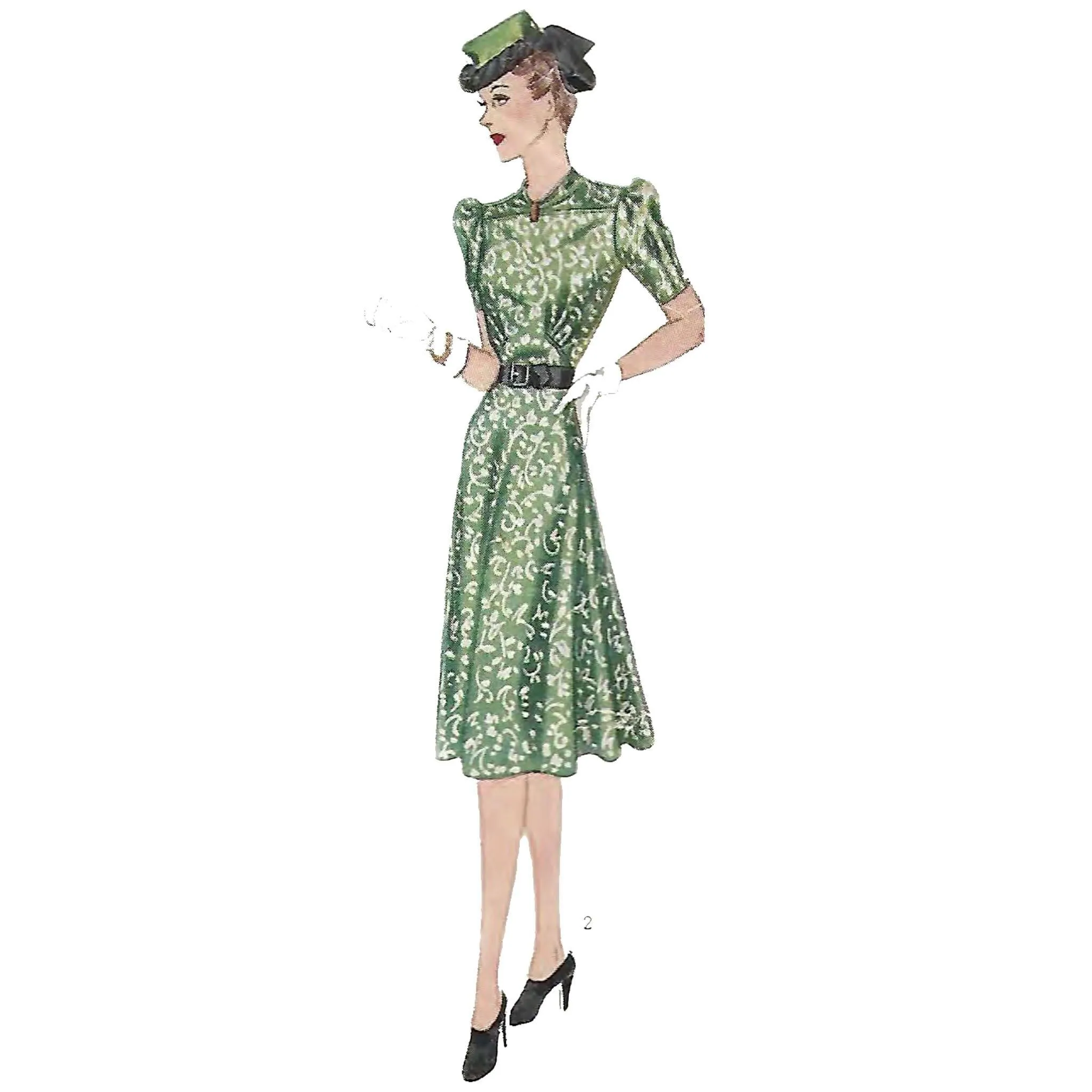 PDF - 1940's Sewing Pattern: Elegant Tea Dress - Bust 32” (81.3cm) - Instantly  Print at Home
