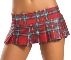 Pleated Red School Girl Skirt