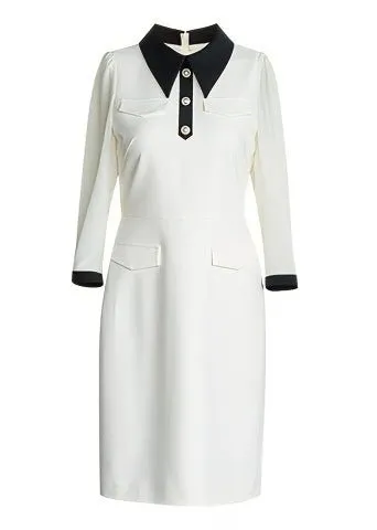POLO COLLAR CHIFFON DRESS