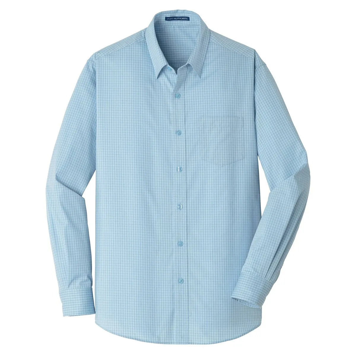 Port Authority Men's Heritage Blue/Royal Micro Tattersall Easy Care Shirt