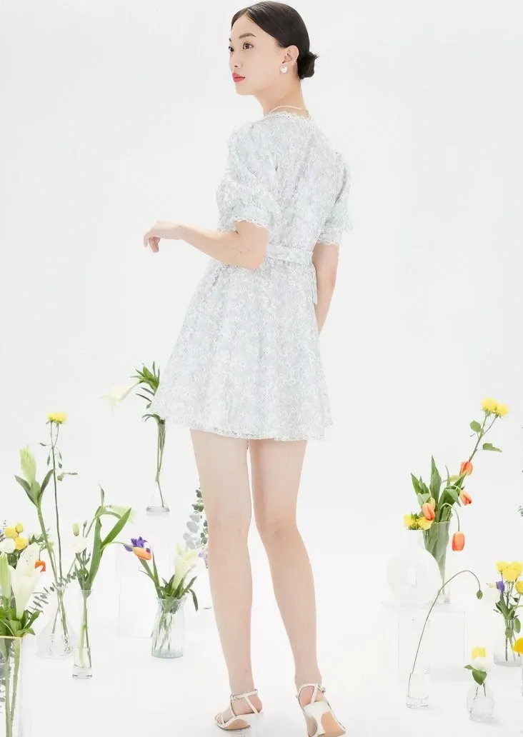 PUFF SLEEVE FRENCH DIT DRESS