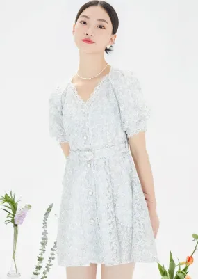 PUFF SLEEVE FRENCH DIT DRESS