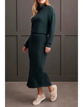 PULL-ON MIDI SKIRT