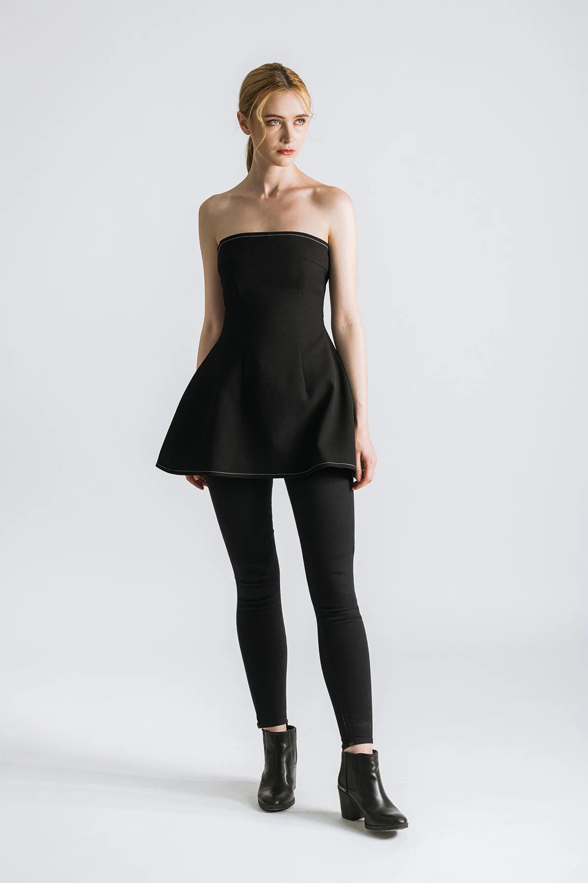 Reaffa Strapless Tube Short Dress