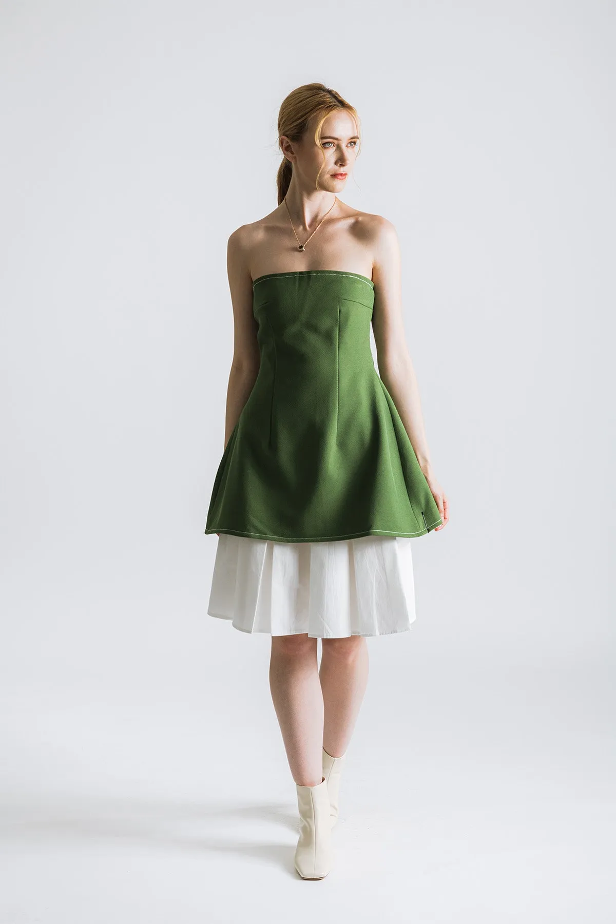 Reaffa Strapless Tube Short Dress