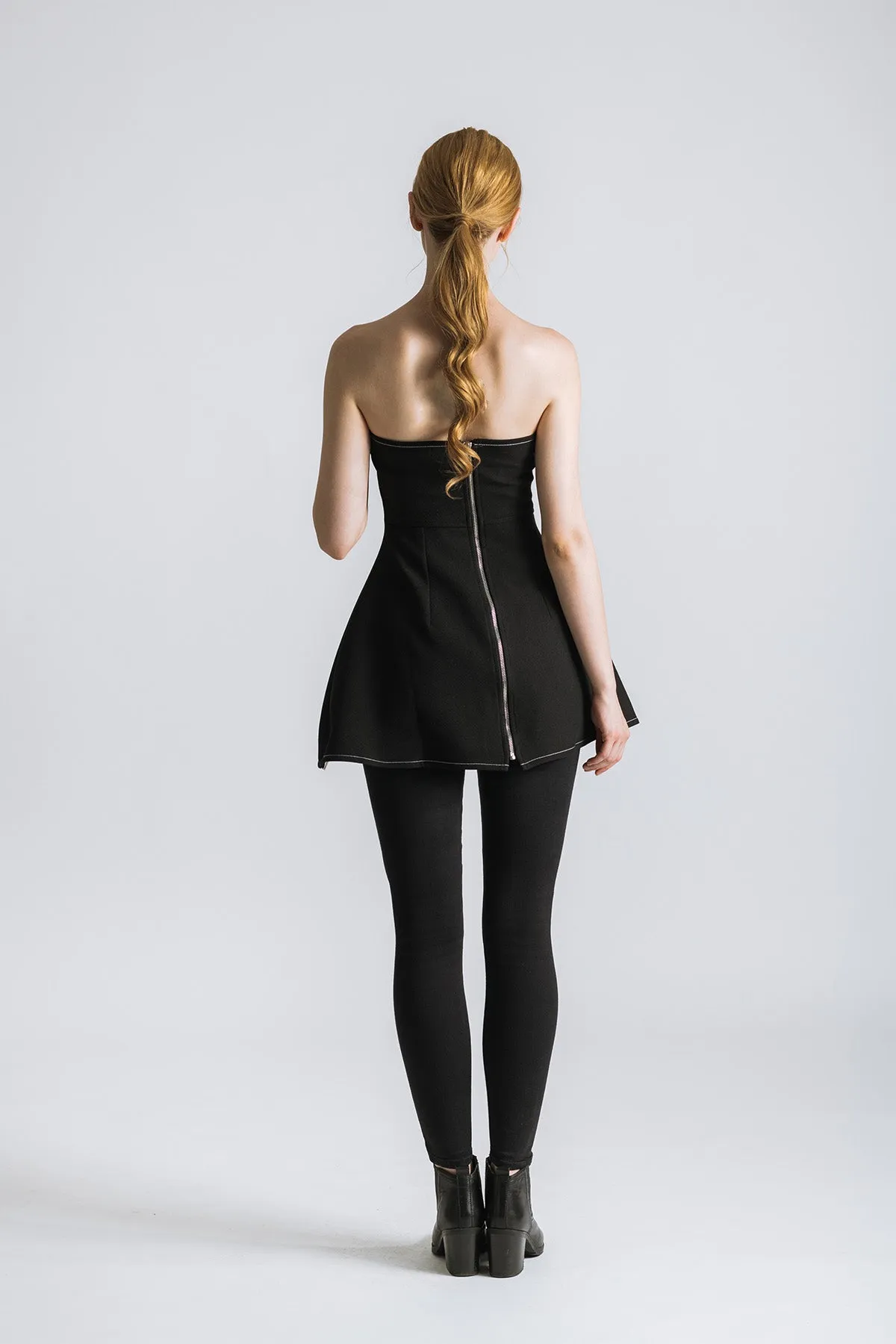 Reaffa Strapless Tube Short Dress