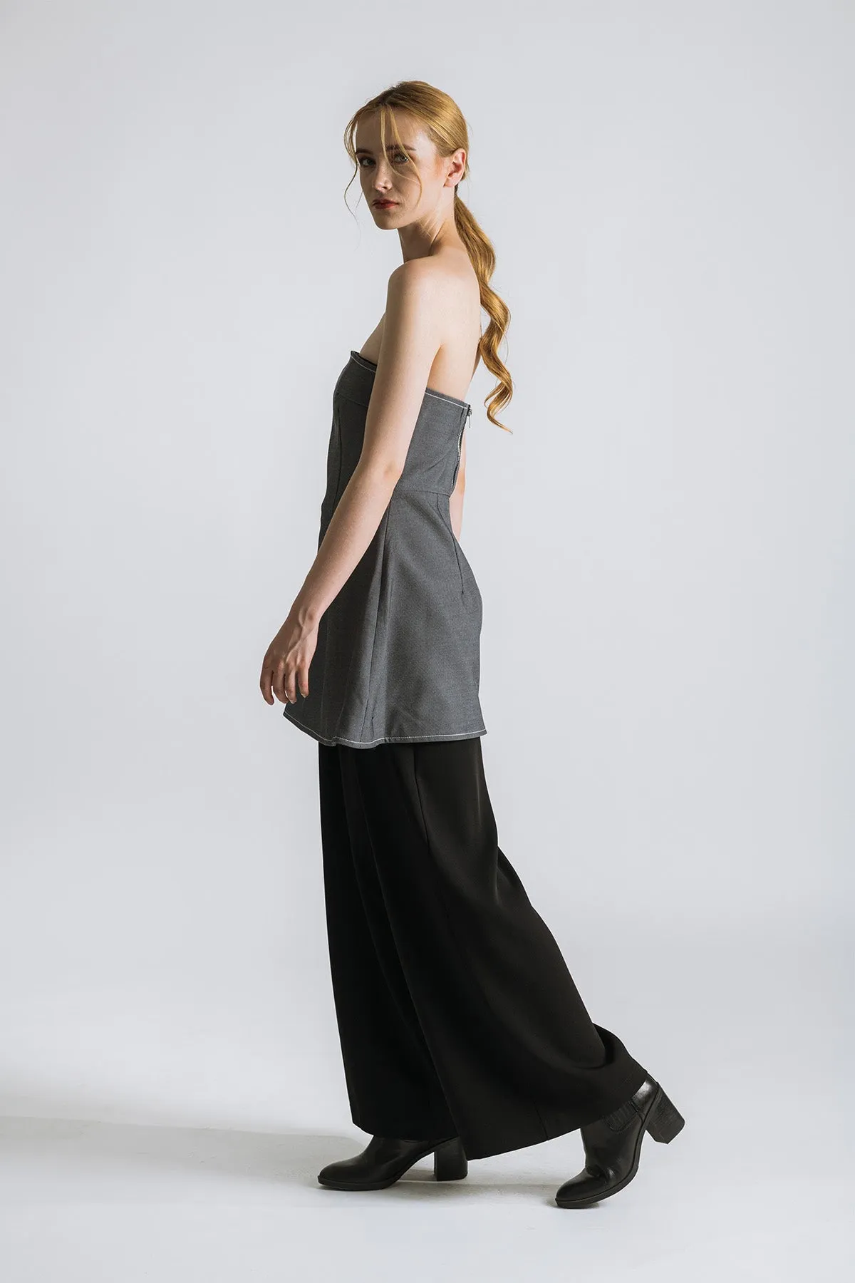 Reaffa Strapless Tube Short Dress