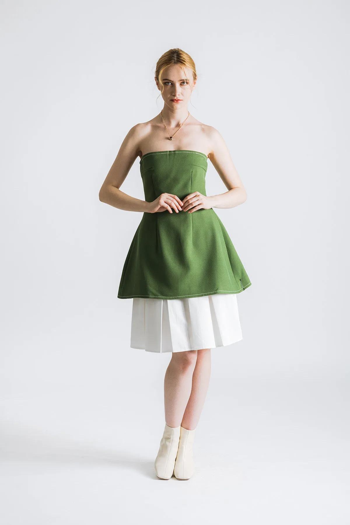 Reaffa Strapless Tube Short Dress