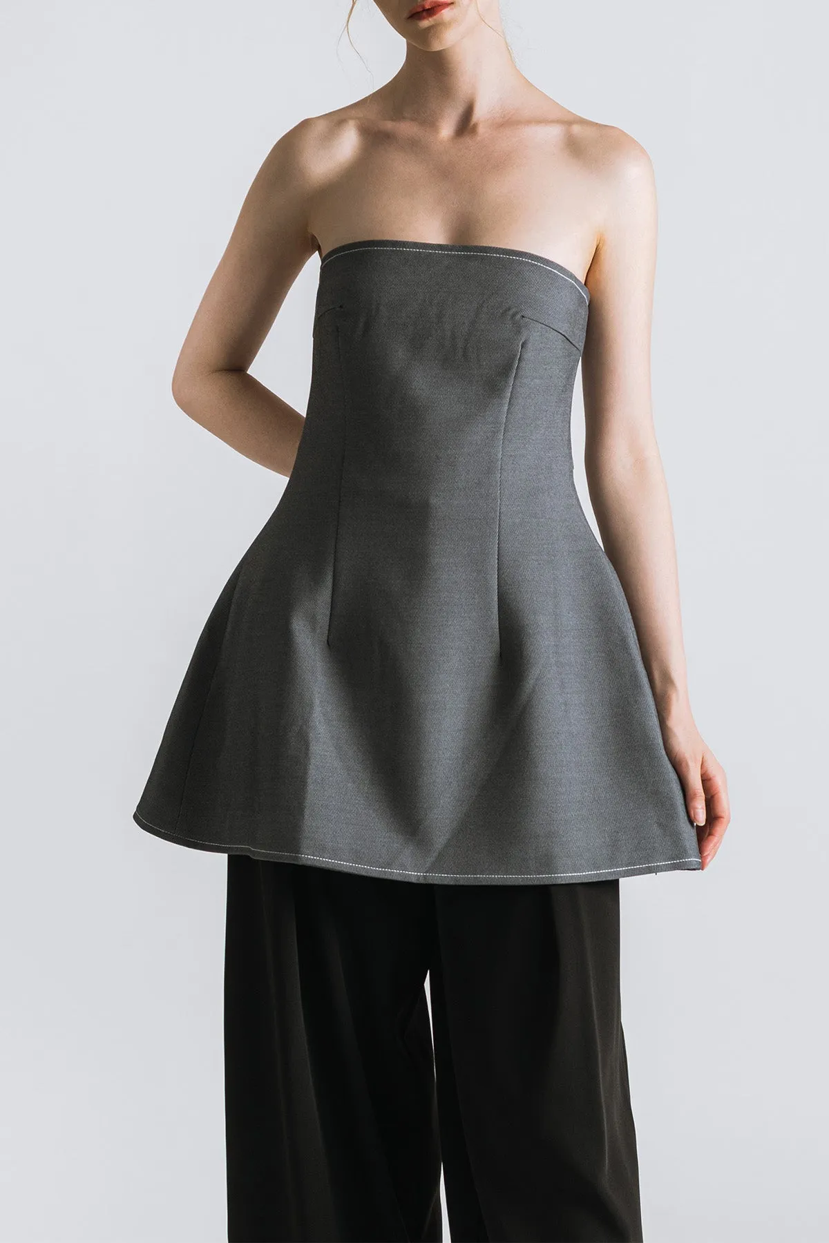 Reaffa Strapless Tube Short Dress