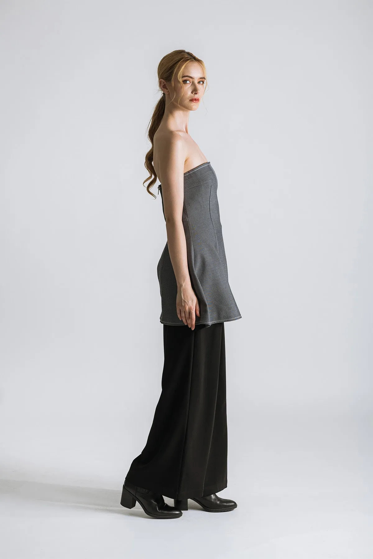 Reaffa Strapless Tube Short Dress