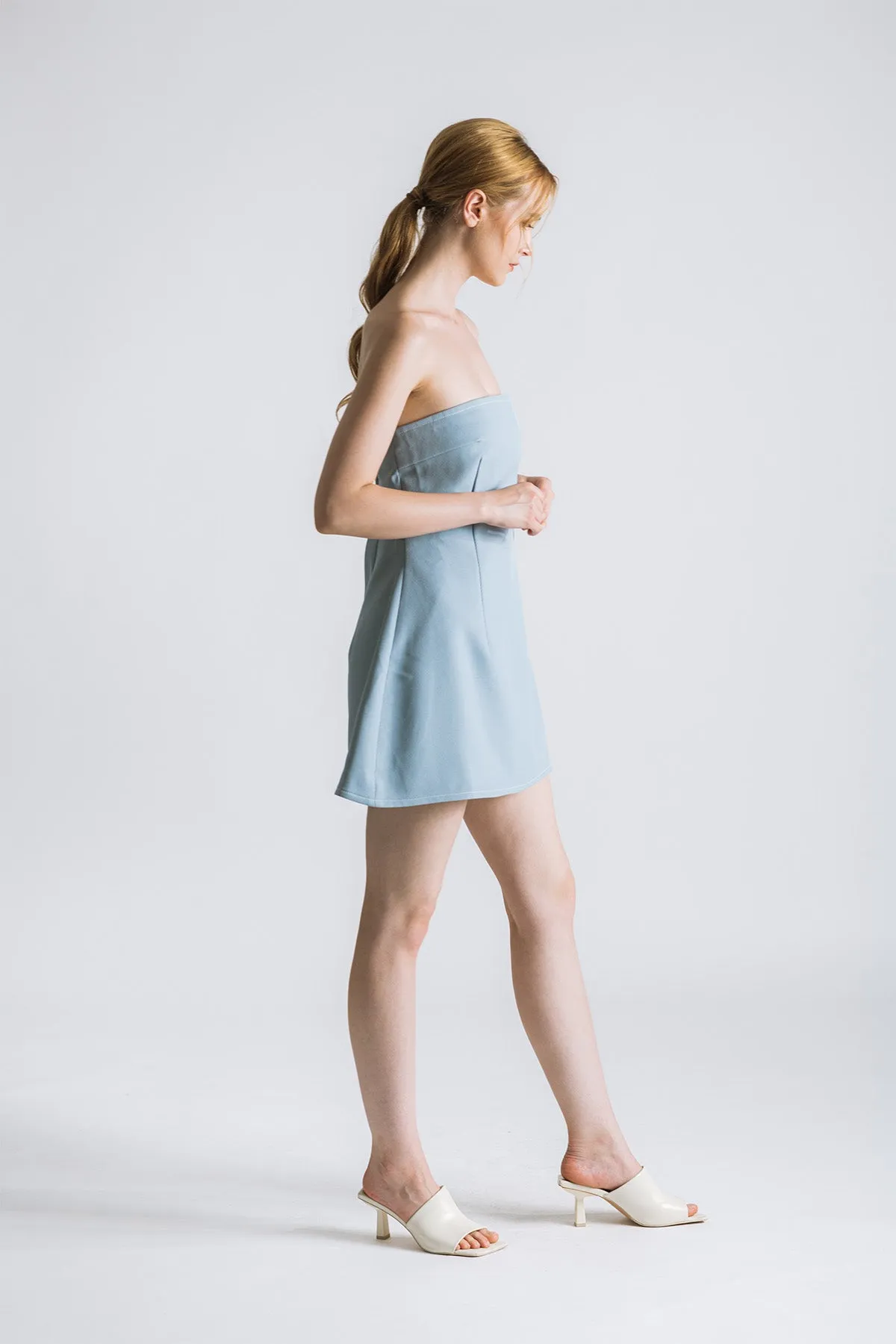 Reaffa Strapless Tube Short Dress