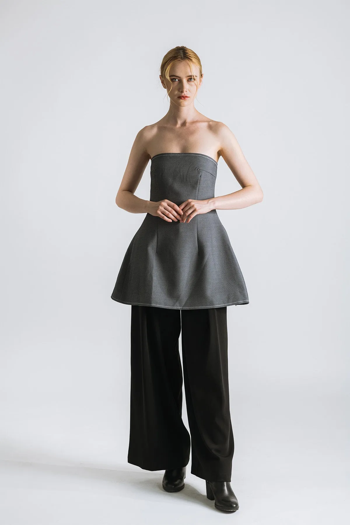 Reaffa Strapless Tube Short Dress