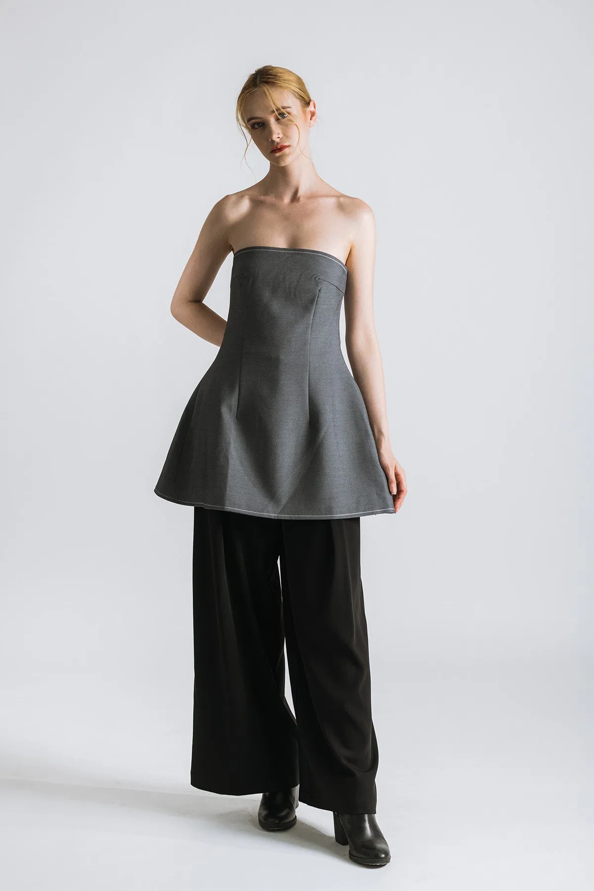Reaffa Strapless Tube Short Dress