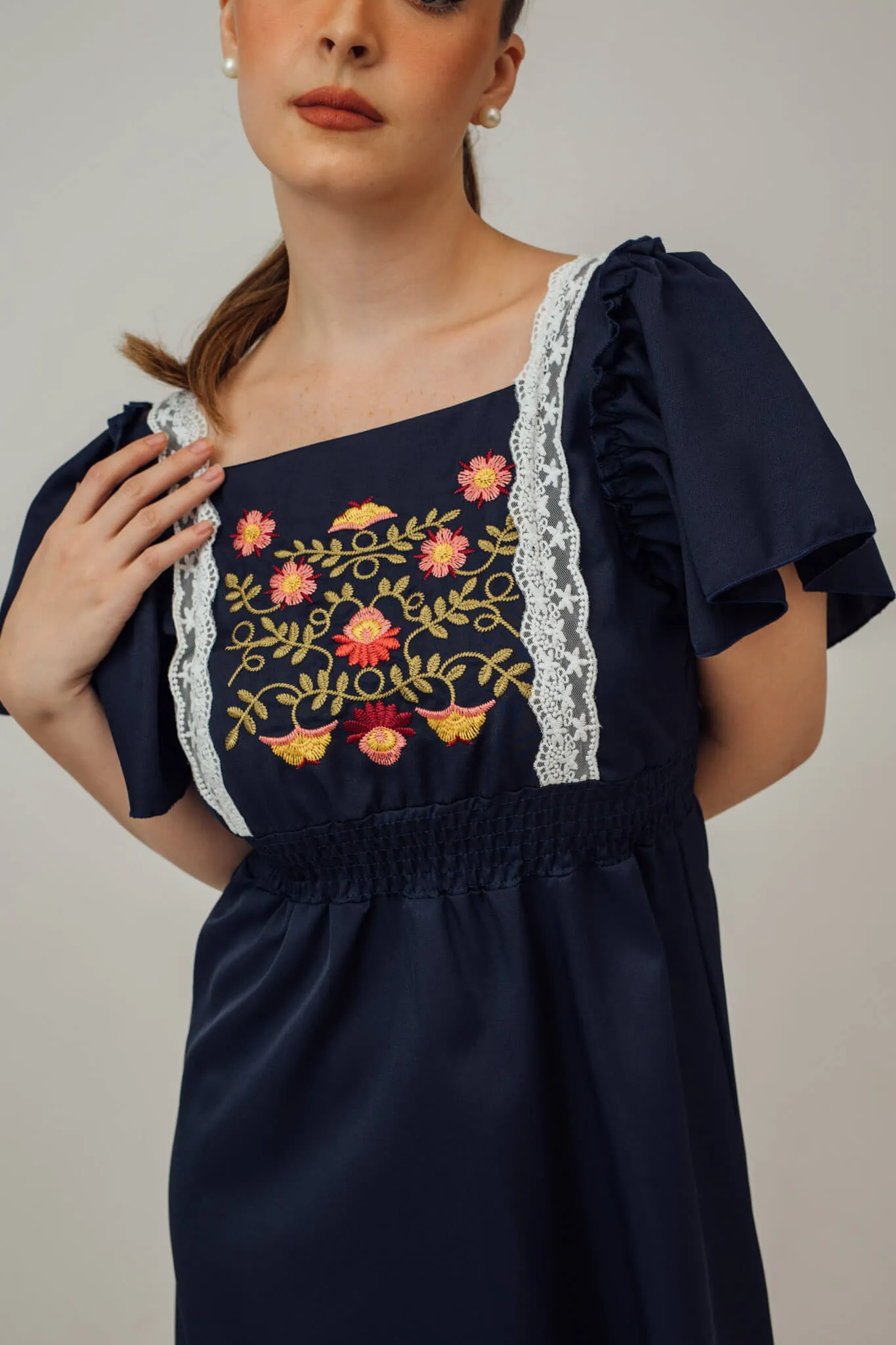 Renae Flutter Sleeve Boho Dress