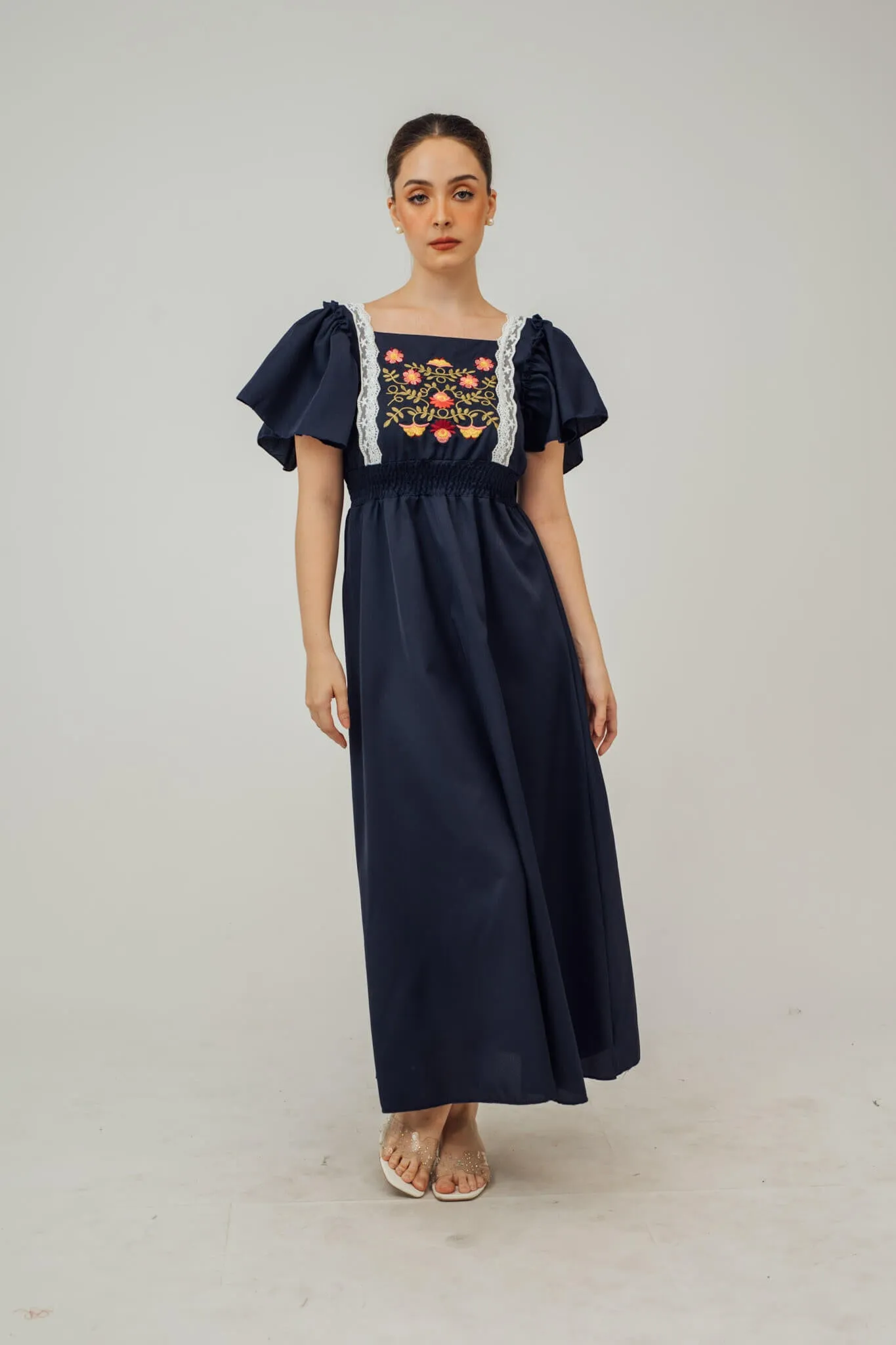 Renae Flutter Sleeve Boho Dress