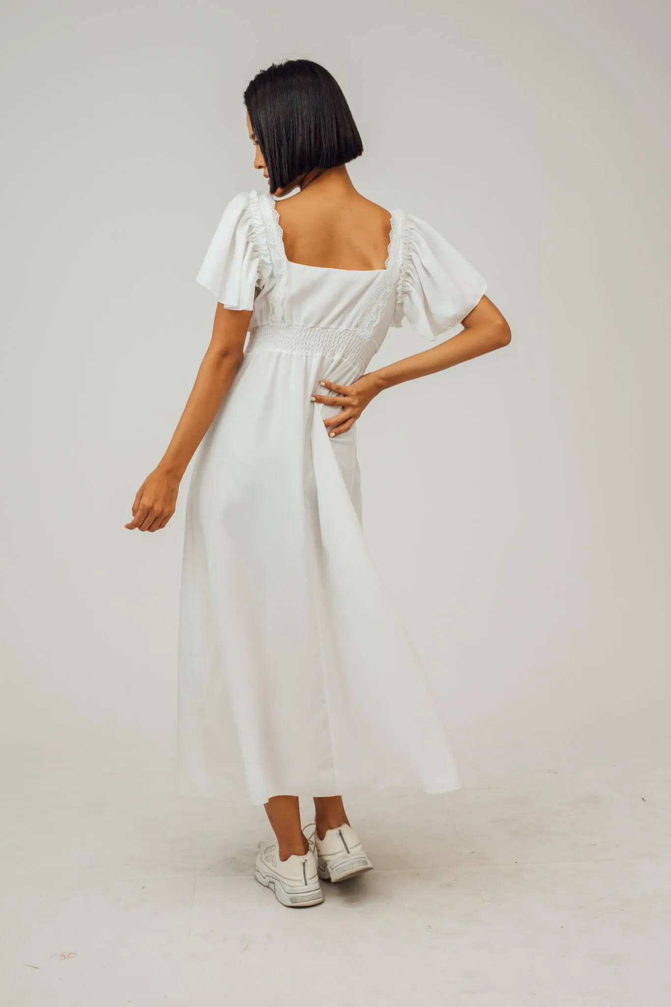 Renae Flutter Sleeve Boho Dress
