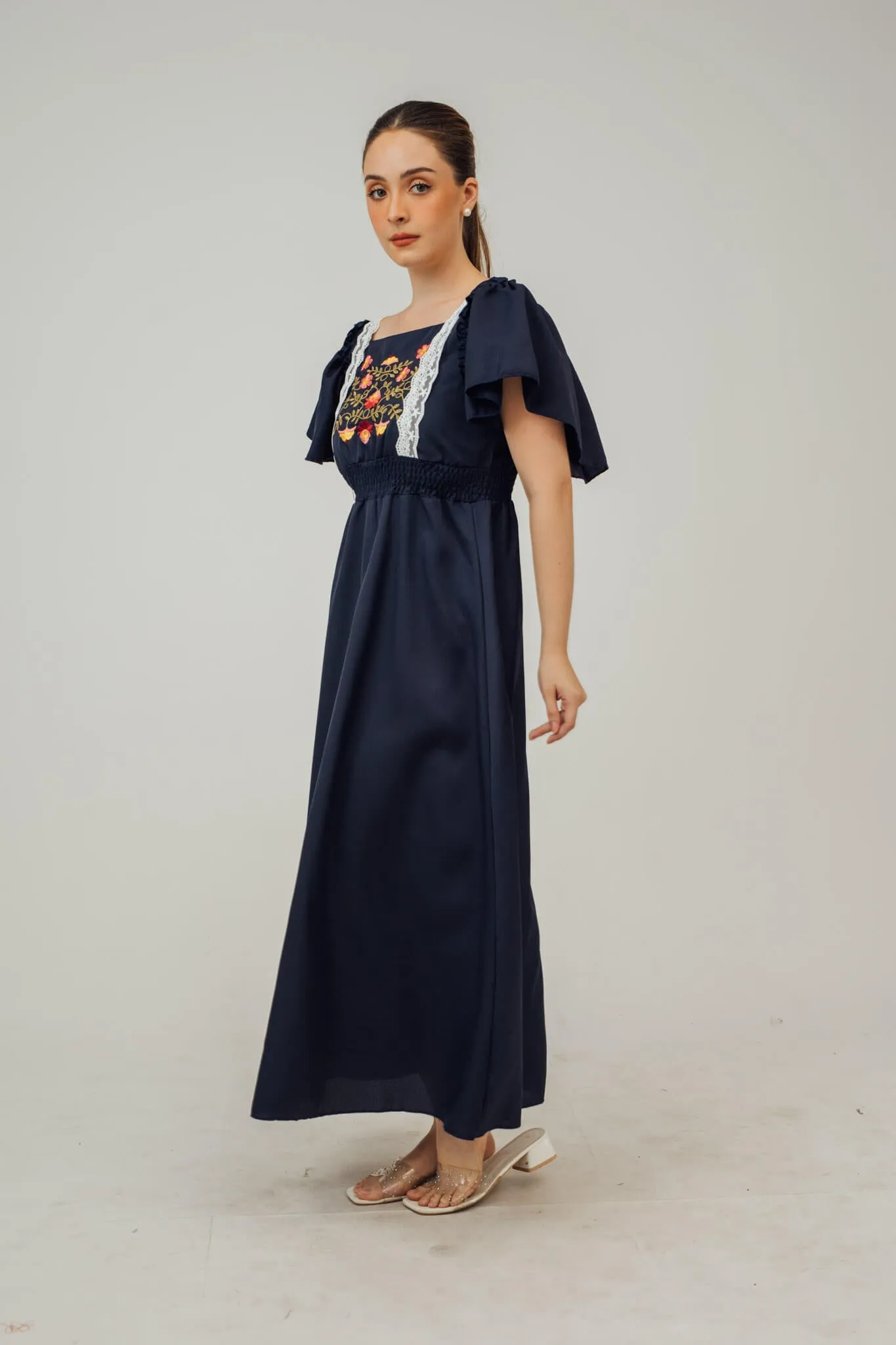 Renae Flutter Sleeve Boho Dress