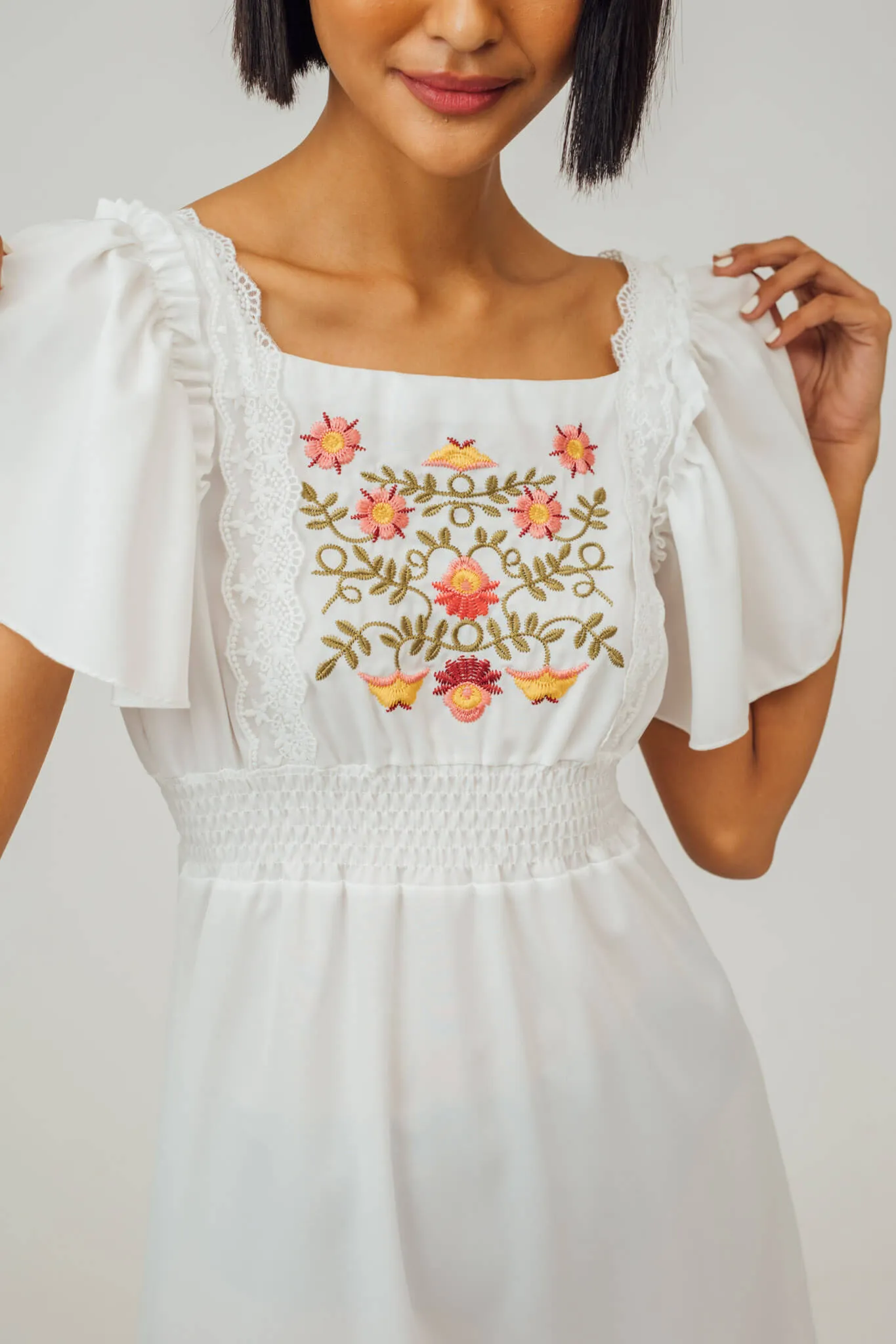 Renae Flutter Sleeve Boho Dress