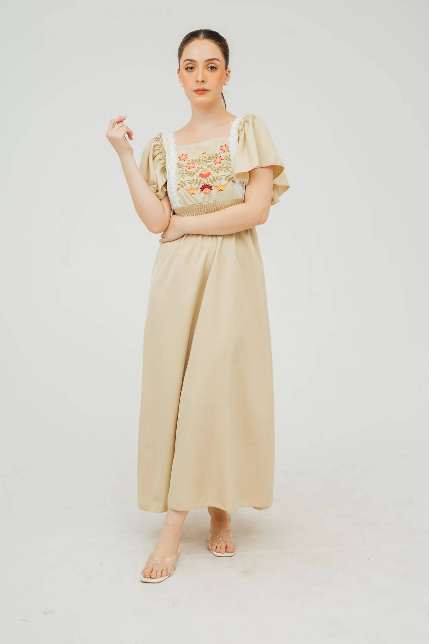 Renae Flutter Sleeve Boho Dress