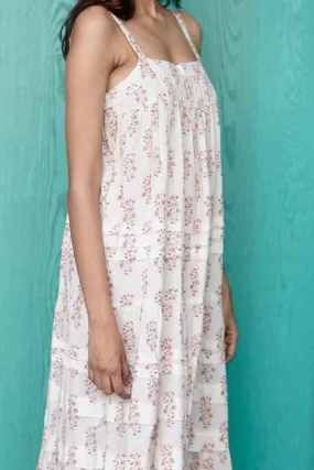 Sandrine cotton maxi summer dress. Floaty summer maxi dress with pockets
