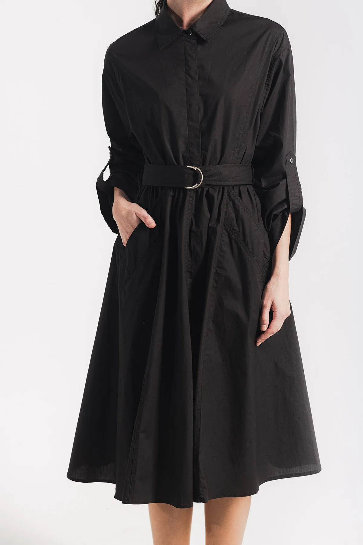Savianna Self-Tie Shirt Dress