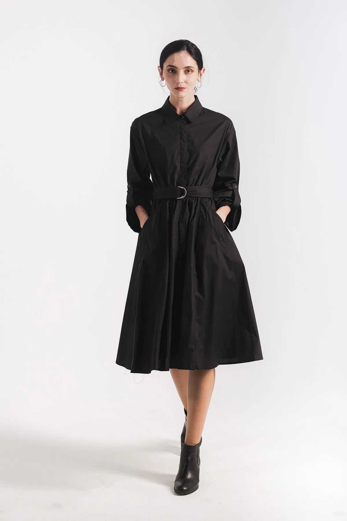 Savianna Self-Tie Shirt Dress