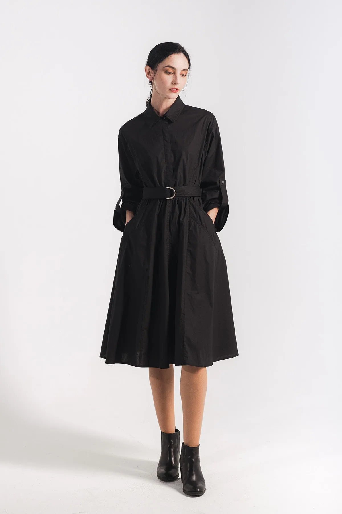 Savianna Self-Tie Shirt Dress