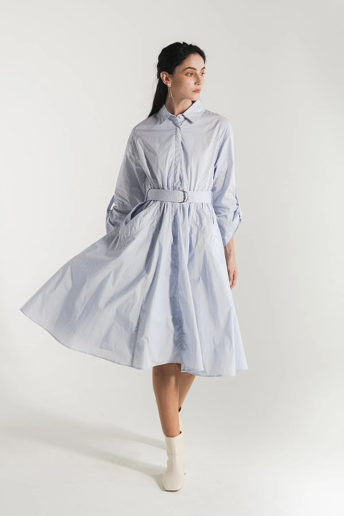 Savianna Self-Tie Shirt Dress