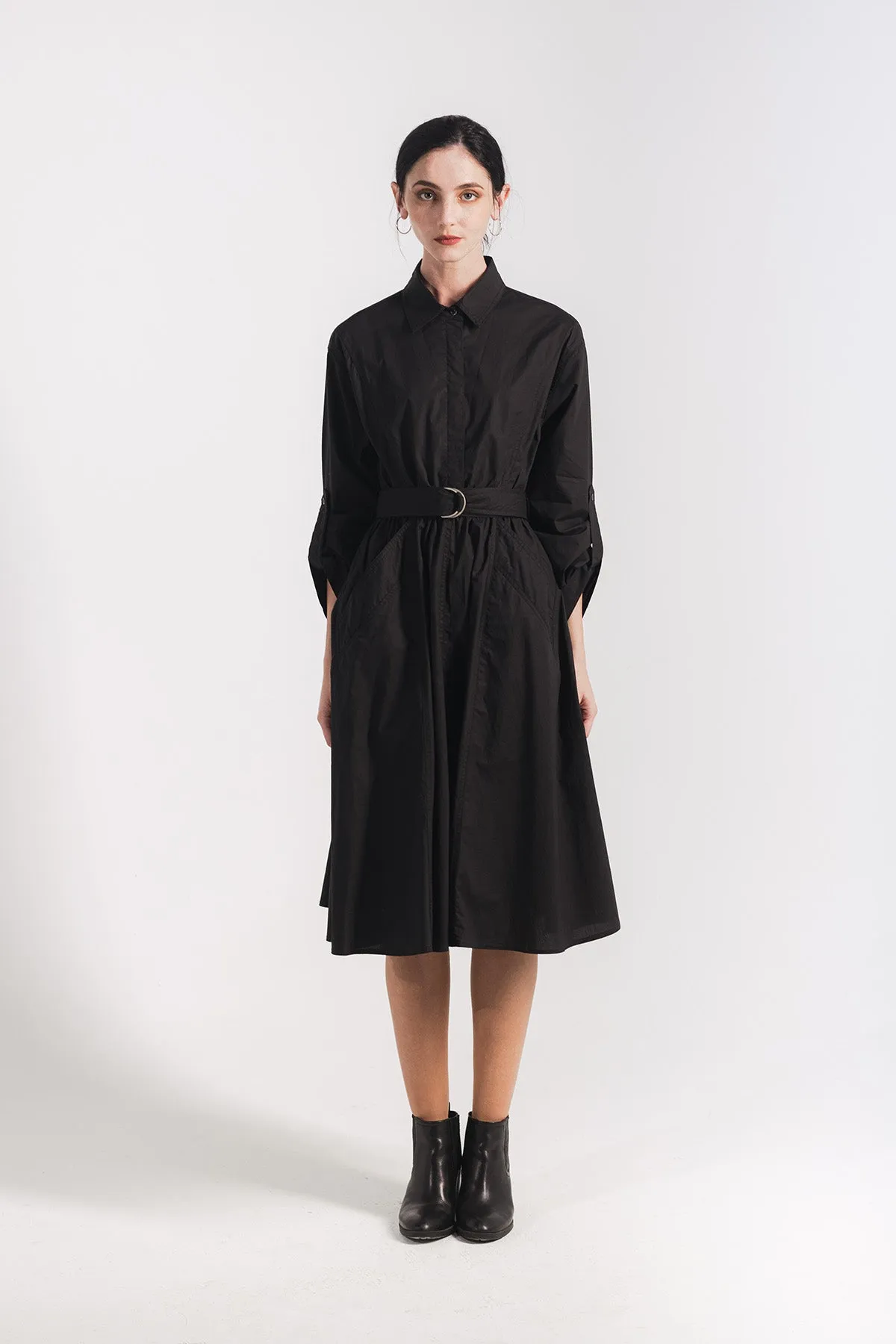 Savianna Self-Tie Shirt Dress