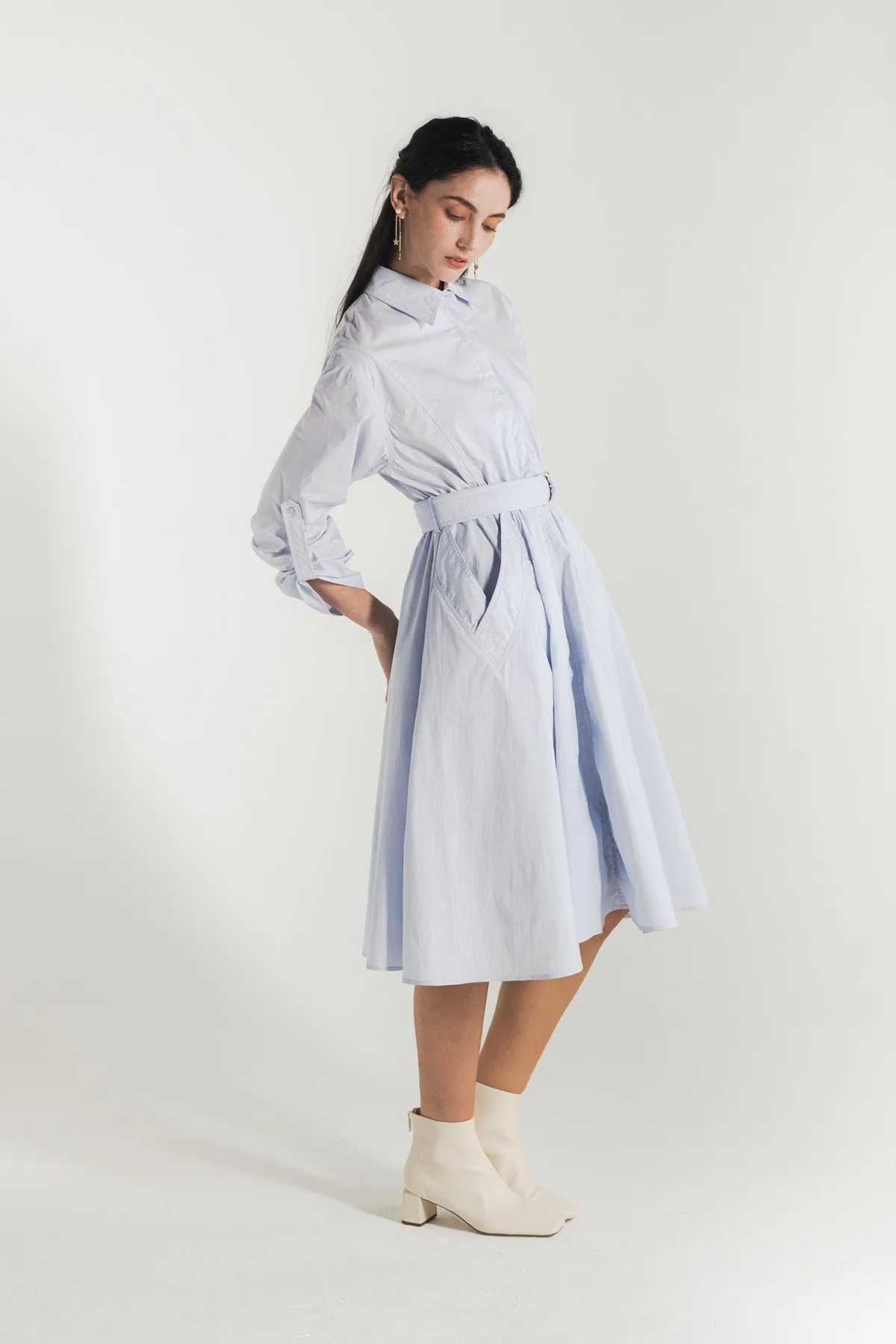 Savianna Self-Tie Shirt Dress