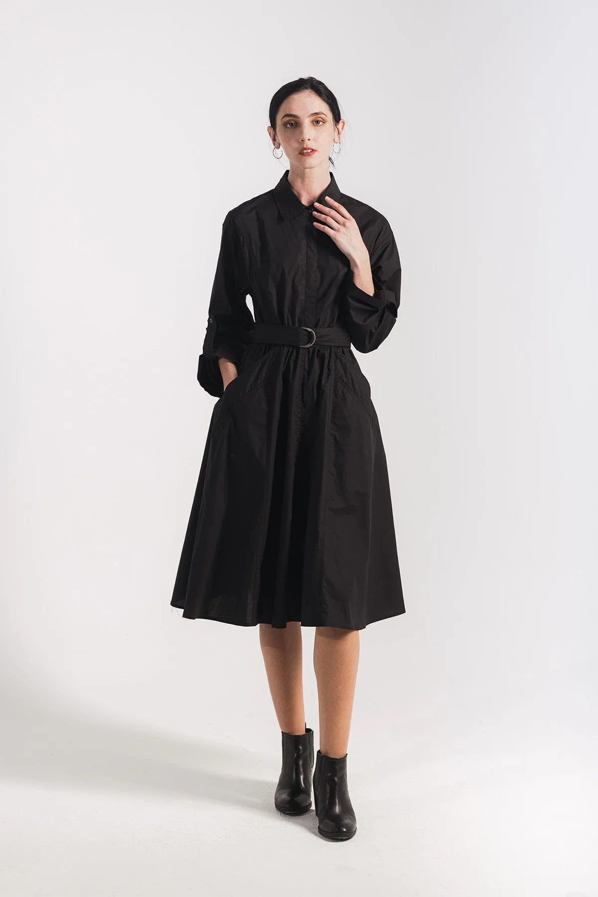 Savianna Self-Tie Shirt Dress