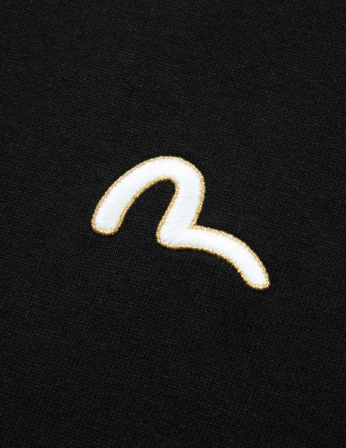 Seagull Embroidery and Carp Print Relax Fit T-shirt