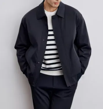 Sleek Men's Lightweight Jacket with Elegant Collar